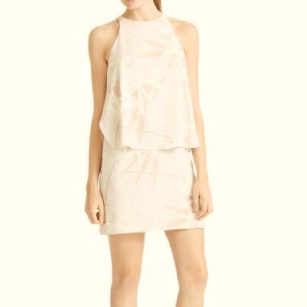 NWT HALSTON HERITAGE Cream Paradise Print Sleeveless Dress Women’s Sz 10…
